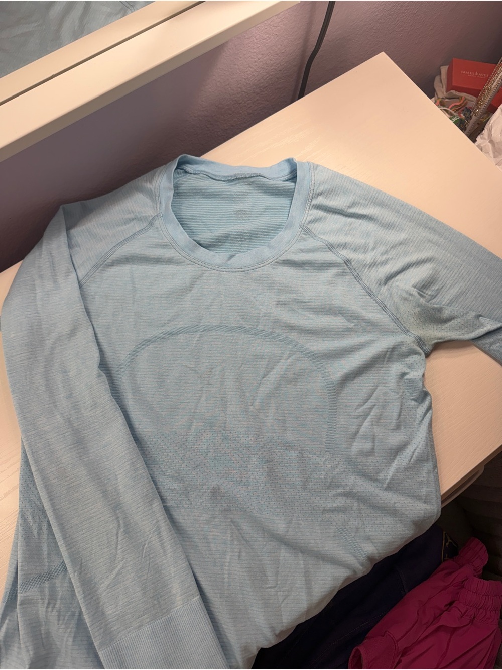 lululemon athletica long sleeve blue swiftly tech